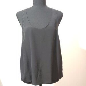 Geren Ford Black 100% Silk Racerback Tank Top